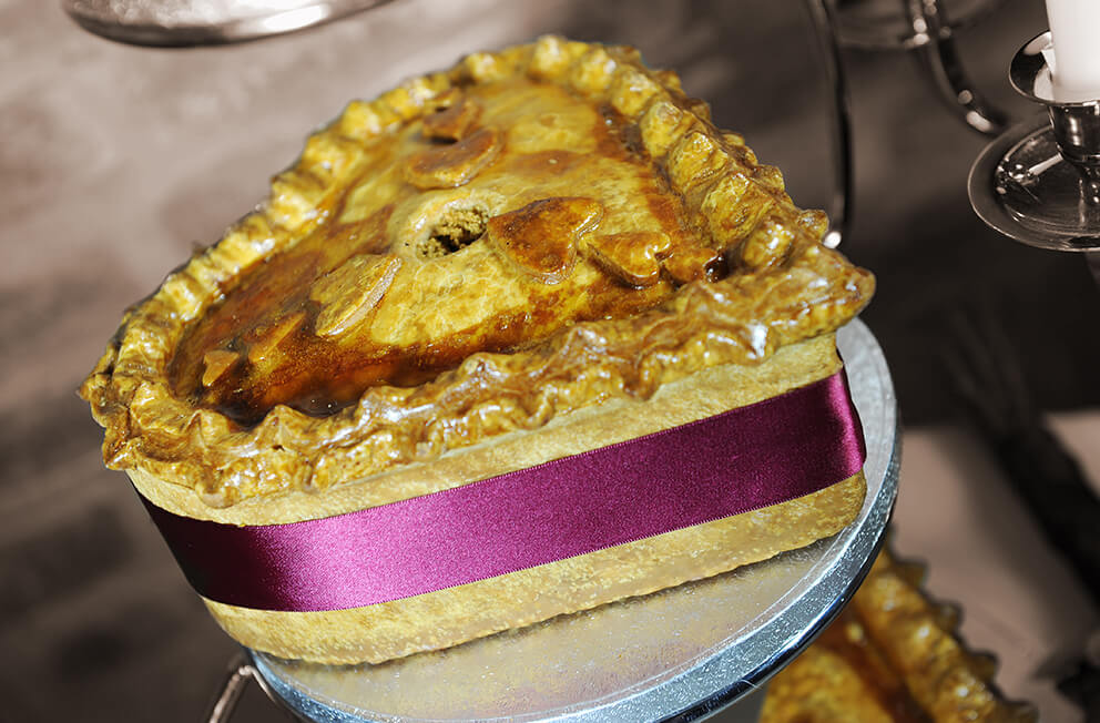 Heart Wedding Pork Pie with Stand Toppings Pies
